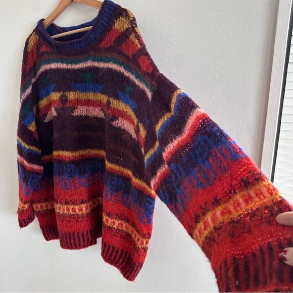 Free People Sunset Canyon Alpaca oversized sweater size small - Picture 4 of 8